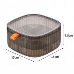 3-kihiline roheline l&auml;bipaistev plastikust kandiline ehtekarp koos lahtritega, ehete pakkimiskarp, kaelakee, k&otilde;rvar&otilde;ngaste hoiukarp roheline