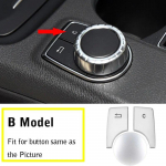 3pcs/set For Mercedes Benz A B Class CLA GLA W176 W246 C117 W117 X156 Car Multimedia Multimedia function Button Cover Sticker Style B
