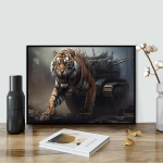 DIY Teemantmaali Mehaaniline Tiger Tank Ristpistes Komplekt Mosaic Art Teemantmaaling T&auml;isringi/ruudukujulise teemantv&auml;rviga kodukaunistus Round 20x30cm