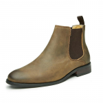 Pealmine kiht lehmanahast k&auml;sitsi valmistatud kingad Uued Martini saapad Ehtsast nahast Briti l&otilde;ikega jalad Meeste Chelsea saapad, k&otilde;rge l&otilde;ikega 38