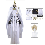 Anime Seraph of The End Mikaela Hyakuya Cosplay Kost&uuml;&uuml;m Valge Tuulejope Keep &Uuml;likond Halloweeni Pidu Karnevali R&otilde;ivad L-(Costume+Wig)