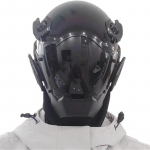 Futuristlik Cosplay k&uuml;berpunkmask meestele, naistele, pidusaade Muusika, live-esinemine Aksessuaarid j&otilde;ulukingiks Halloweeni maskid Style1 must