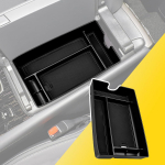 &Uuml;hildub Lexus RX 2023 2024 keskkonsooli korraldajaga, k&auml;etoe hoiukarbi alusega m&uuml;ndihoidjaga RX350/RX350h/RX500h jaoks, paigaldage otse ABS RX Center Console Organiz