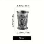 3 tk Egiptuse shot-klaasi komplekt Teraslegeerterasest shot-klaasid Vintage Farao Sfinks Veiniklaaside komplekt Baari Pubi Klubi Restorani ja Koduseks Kasutamiseks Joogin&otilde;ud Sphinx + Pharaoh + Kobold gray