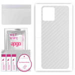 apgo Protective Skin Sticker for the back compatible with T-Mobile Revvl 6 5G, Wrap Film, Foil, Vinyl - Pattern Transparent Carbon