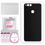 apgo Protective Skin Sticker for the back compatible with Honor 7X, Wrap Film, Foil, Vinyl - Pattern Carbon Black