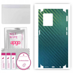 apgo Protective Skin Sticker for the back+sides compatible with Oppo F21 Pro 4G, Full Wrap Film, Foil, Vinyl - Pattern Carbon Chameleon CAKA1