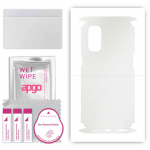 apgo Protective Skin Sticker for the back+sides compatible with Oppo Reno4 Pro 5G, Full Wrap Film, Foil, Vinyl - Pattern Matte Transparent