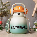 Kids Trainer Cup Water Bottle 22oz Easy to Clean,Kids Jug Outdoor Sports Drink oranž