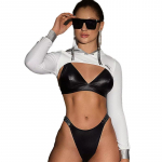 Bolero top kapuutsiga OB1-C11 TotalFit (06399813) XS valge