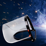 Face Shield Aluminum Bracket for Hard Hat Accessories Sturdy Flip up and Down Clear Screen Replaces PVC Screen