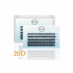 100 Kimpu Kobarripsmed Naturaalsed Juuksed &Uuml;ksikud Ripsmed 20D/30D Kunstnaarits DIY Valmis lehvikud 8-16 MIX Alumine kunstripsme C&0.07mm&8mm