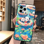 Panda telefoni&uuml;mbris iPhone'ile Samsung Galaxy Redmi Xiaomi Oppo OnePlus Note SA 7 8 9 10 11 12 13 14 20 21 22 23 53 54 Pro Max Plus Ultra TPU Soft iPhone 6 or 6S