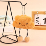 Armas naeratav pilvenuku v&otilde;tmehoidja pl&uuml;&uuml;sist m&auml;nguasjad V&auml;ike pilve triibulised jalad t&auml;idisega v&otilde;tmehoidja ripats seljakott v&otilde;lusid kaunistus kingitus as the picture