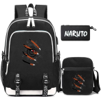 3 tk/komplekt Anime Naruto seljakott teismelisele poisile t&uuml;drukule Kooli seljakott &otilde;lakotiga pliiatsikotiga reisikott Rucksack