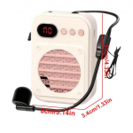 H&auml;&auml;v&otilde;imendi juhtmevaba mikrofon Personaalne mikrofon T&ouml;&ouml;aeg 12 tundi Laetav kaasaskantav mikrofon &otilde;petajale, giidile must