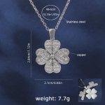 T&auml;iustatud avatav tsirkoonist ristikust titaanterasest kaelakee lihtsa ja elegantse kahekihilise &otilde;nnemuru rangluu ketiga