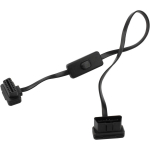 OBD-II/EOBD diagnostikakaabel 16 kontaktiga isane ja naissoost t&auml;isnurga OBD2 adapteri pikenduskaabel toitel&uuml;litiga, mis &uuml;hildub automootoriga 60*4.6*2.7cm must