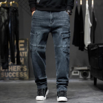 Suured meeste kevadised ja s&uuml;gisesed vabaaja teksap&uuml;ksid 33 denim sinine v&auml;rv