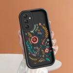 Pehme silikoonist ruudukujulise redeliga printimismustriga telefoni korpus T&auml;iskaanega kaamera p&otilde;rutuskindel kaitse kummist &uuml;mbris Samsungile Samsung A51 pruun