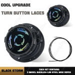 1 paar p&ouml;&ouml;rlevat pandlaga kingapaelad ilma sidemeteta T&auml;iskasvanud lapsed, laisad spordialad, automaatsed paelad 2024, uued ilma lipsuta kingapaelteta kingatarvikud -