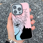 Hunter x Hunter Qi Yu iPhone 15 Pro mobiilikorpus vikerkaarevalge, Apple 14/13/12/11Xs Max jaoks. iPhone Xs/X