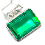 Tsavorite Gemstone Handmade 925 Sterling Silver Gift Jewelry Pendant 1.38 h7z17