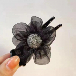 &Otilde;rn Velvet Bow Bun Juukseklamber Suur esmaklassiline juukseklamber French Pearl Back juukseklamber