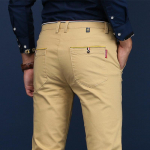 Uued meeste elastsed mitmek&uuml;lgsed vabaaja p&uuml;ksid, meeste &auml;ri slim fit sirge s&auml;&auml;rega puuvillased pikad p&uuml;ksid 34