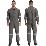 Meeste Unisex puuvillane t&ouml;&ouml;kombinesoon &Uuml;hes t&uuml;kis kombinesoon, tolmukindel t&ouml;&ouml;koja vormiriietus Dungarees mitme taskuga kombinesoonid t&ouml;&ouml;riided 4XL hall