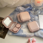 Candy Color kontaktl&auml;&auml;tsede kast &Uuml;hev&auml;rviline kaasaskantav kontaktl&auml;&auml;tsede &uuml;mbris reisimiseks heleroosa v&auml;rv