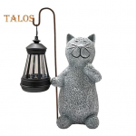 V&auml;lisaia kassi kujuke p&auml;ikeselaternaga IP44 veekindel UV-kindel, automaatne sisse-/v&auml;ljal&uuml;litamine loomakassi kuju LED-lambihoovi kunstidekoor A