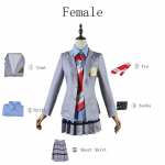 Anime Your Lie In April Miyazono Kaori Cosplay Kost&uuml;&uuml;mid Arima Kousei S&uuml;nteetilised Parukad P&uuml;ksid Mantel Jakk Seelik Koolivorm T&uuml;drukud S