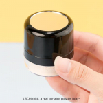 Puudripuudritoos seenekujulise puudripadjaga, kaasaskantav lahtise puudri karp peegliga, reisimiseks, isetegemiseks, kosmeetiline jumestuskreemi puudritoos