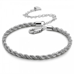 S&auml;delev 925 Sterling H&otilde;bedast Kett Anklet Naistele Meestele Moodne Punutud Risti Ankle Bracelet Paljajalu Sandaalid Jala Ehted Kingitus