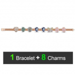 S925 h&otilde;bedase v&auml;rvi k&auml;ev&otilde;ru komplekt DIY k&auml;ev&otilde;ru amulettidega S925 Fit Luxury Charms naiste k&auml;ev&otilde;ru ehted kingitused naistele 21cm