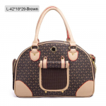 Lemmikloomatranspordi kandekotid v&auml;ikestele v&auml;ikestele koertele, &otilde;ues kokkupandav kaasaskantav Chihuahua Yorkshire k&auml;ekott L pruun