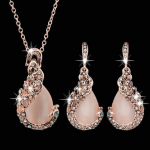 3tk /Komplekt Ehtekomplektid Naiste Elegantne Vesipiisk Rhinestone Ripats Kaelakee Konks K&otilde;rvar&otilde;ngad Ehete Komplekt