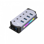 RGB USB HUB3.0 jaoturi, mitme pordiga alumiiniumsulamist 3.0 harukaabel 4-port hub