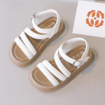 Suvised uued Laste sandaalid Korea versioon T&uuml;drukutele Pehme tallaga lahtise varbaga sandaalid Suured Laste Rooma sandaalid Tide 26 must