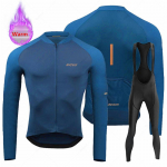 Rvouei Winter Thermal Fliisist Komplekt Rattas&otilde;iduriided Meeste Jersey &Uuml;likond Sport Ratsutamine MTB Riietus Riidep&uuml;ksid Soe komplekt Ropa Ciclismo XS