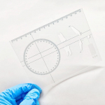 1 piece Dental Guide Plate Orthodontic Tracing Plate X-ray Protractor Measuring Ruler 1 piece