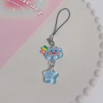 Armas Cartoon Cloud Star telefonikett Kawaii Candy v&auml;rvi telefonipaelaga v&otilde;tmehoidja t&uuml;drukutele armas mobiiltelefoni rihm