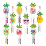 1 komplekt DIY ananassi tuulekella komplekt v&auml;rvilise alumiiniumtoruga armsa grafiti mustriga