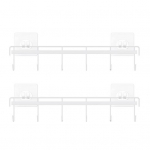 1 komplekt Ruumis&auml;&auml;stlik Lai kasutusala Praktiline Puurimine pole vajalik Seinale riputatav potti pann S&ouml;&ouml;gitarvete hoidik K&ouml;&ouml;giriistade hoidik valge