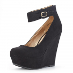 Uued naiste pumbad Seksikas Flock Pandlaga kikilips &uuml;mmarguse varba pahkluu rihm k&otilde;rged kontsad platvormkiilud Naiste pumbad punased pulmakingad 35 must