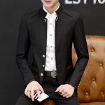 2023. aasta kevad, uus meeste vabaaja kaelarihm, noorte kolme nupuga &auml;riline bleiser M