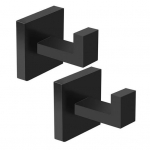 2/4 tk r&auml;tikukonksud roostekindlad tugevad kandev&otilde;imed, lihtne paigaldamine, vastupidavad seinale kinnitatavad du&scaron;ikonksud hommikumantli riidehoidjad 2pcs must