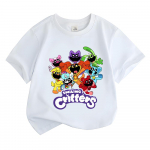 L&otilde;busad Naeratavad Olendid Suvine Laste Multifilm T-s&auml;rk Anime Prindiga Spordi L&uuml;hikeste Varrukatega Poiste Vabaaja Harajuku Top T&uuml;drukute Kawaii Riietus 100 valge