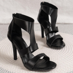 Moodsad Suvised Sandaalid Kontsadega Naistele 2024 Moodne Elegantne Disainer Uus Stilettokonts Soodustusega Suur Suurus 36 must